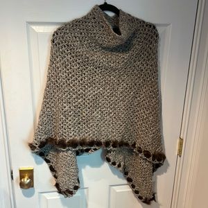 Hania by Anya Cole cashmere & fur shawl